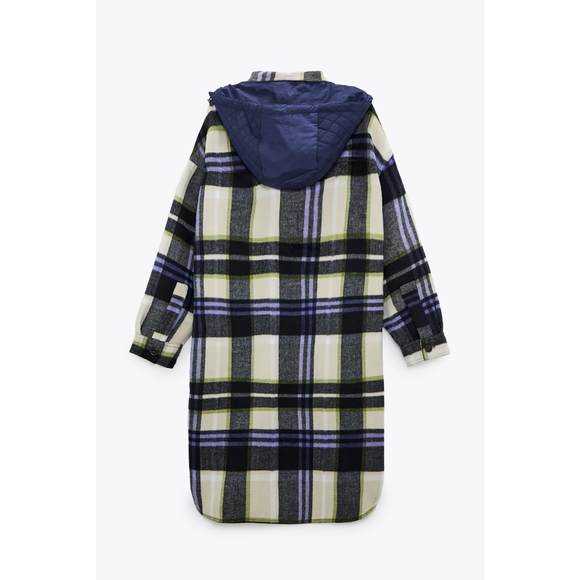 Zara Hooded plaid overshirt - Picture 13 of 16
